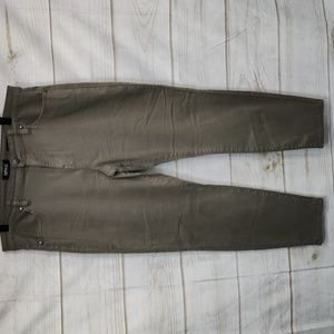 BUFFALO David Bitton Olive Green Avalon Mid-Rise Ankle Skinny, Size 12